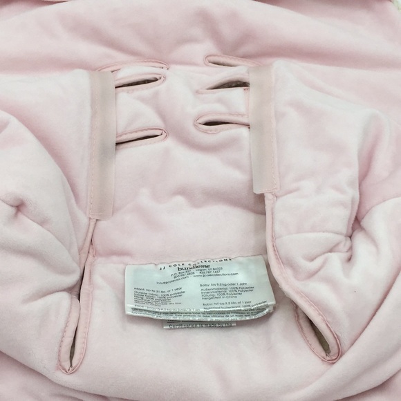 JJ Cole Bundle Me Car Seat Cover Winter Sherpa Fleece Pink Infant up t… - Picture 9 of 14